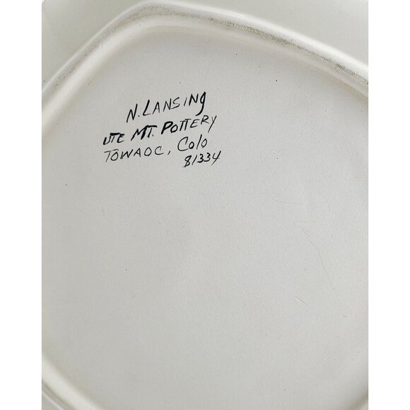 Vintage Norman Lansing Native American UTE Tribe 14"x11.5" Ceramic Art - Picture 5 of 8